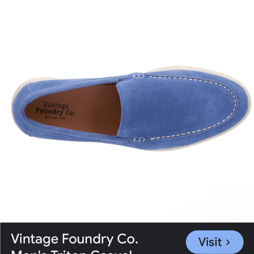 Blue Suede Loafers
